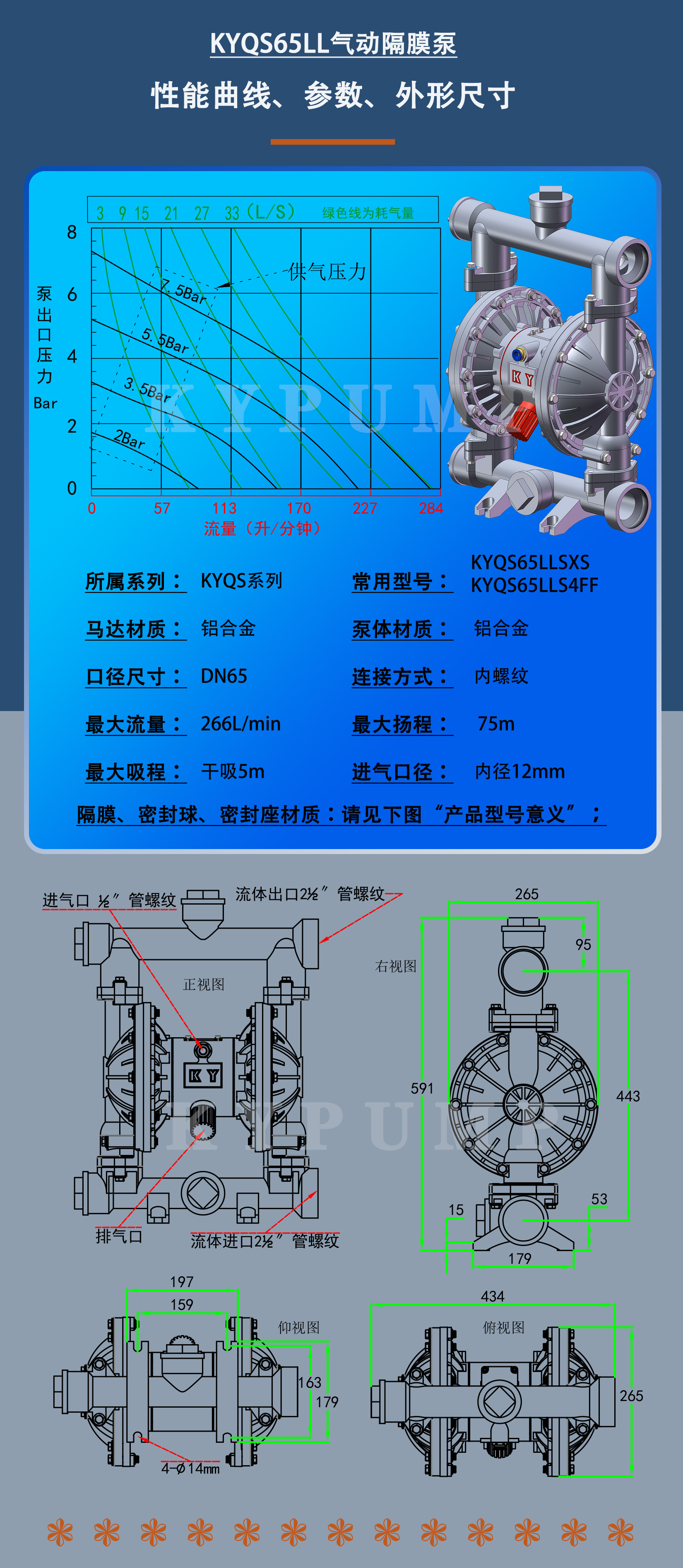 KYQS65LL泵詳細參數(shù)