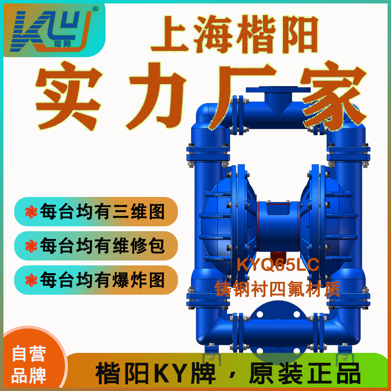 KYQ65LC內(nèi)襯四氟氣動隔膜泵2